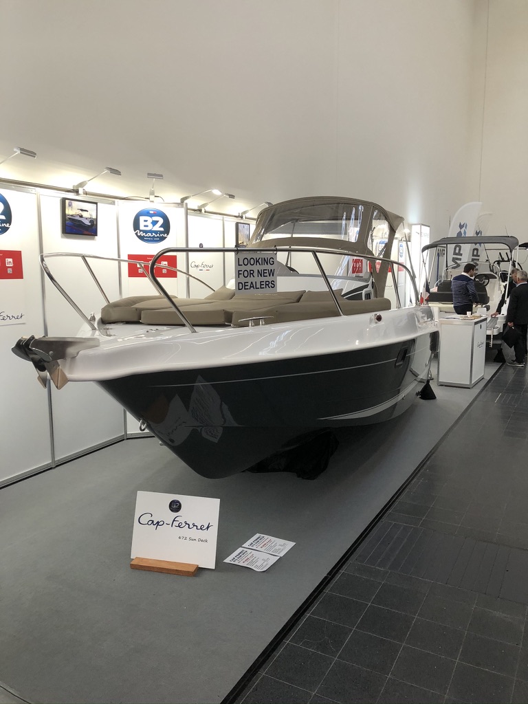Cap-Ferret Boats with custom SeaDek on display at boot Dusseldorf 2020. 