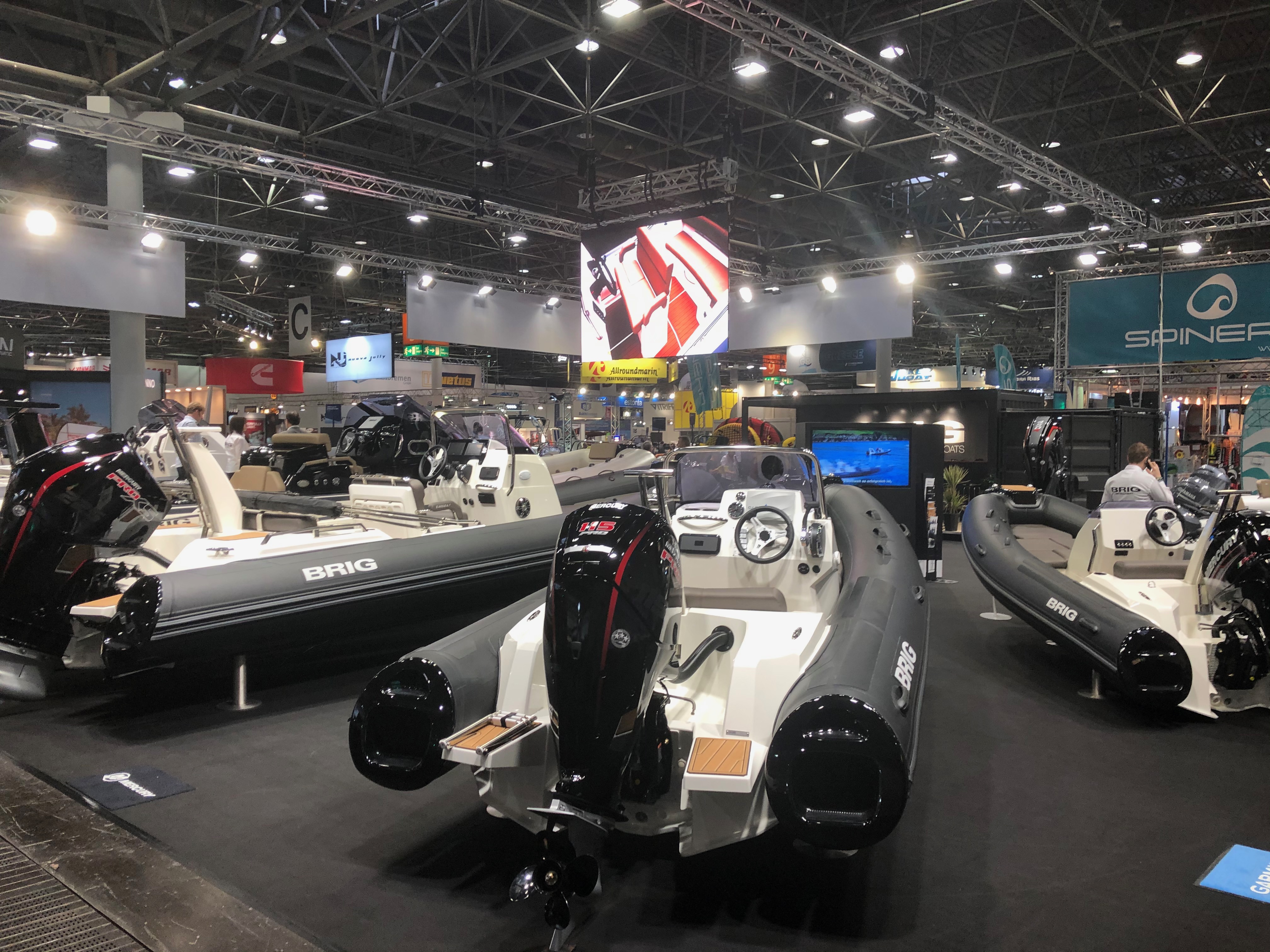 Brig Boats with custom SeaDek on display at boot Dusseldorf  2020. 