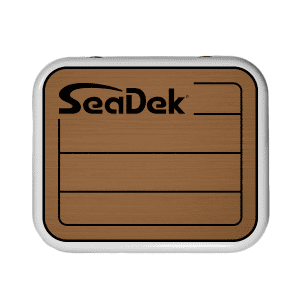 YETI Roadie 24 with a SeaDek Cooler Pad in Mocha over Black Teak.