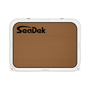 YETI Tundra 35 with a SeaDek Cooler Pad in Mocha over Black.