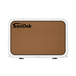 YETI Tundra Haul with a SeaDek Cooler Pad in Mocha over Black.