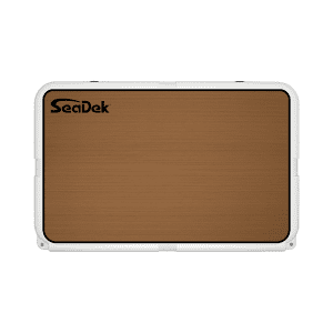 YETI Tundra 210 with a SeaDek Cooler Pad in Mocha over Black.